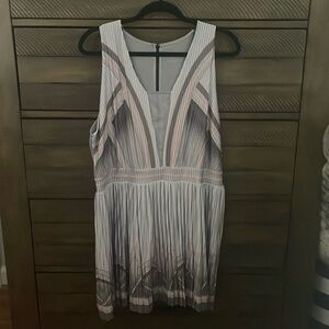 NWT K-Swiss Deep V Pleated Dress Asphalt XL Tennis or Pickleball